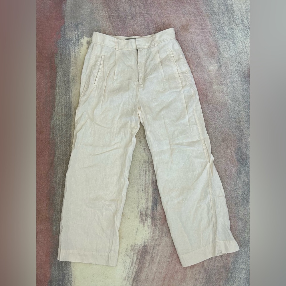 Women’s Cream Linen Pants